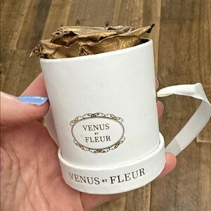 Venus Et Fleur White and Gold Flower Box